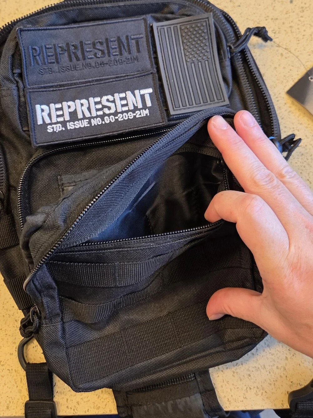 Represent Ltd REPHARD Tactical Sling Backpack MOLLE Black NWT Nate Diaz